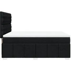 vidaXL Boxspringbett 140 x 200 cm Schwarz