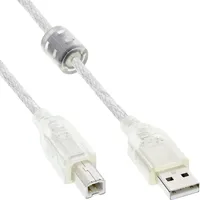 InLine USB-A auf USB-B 5 m Transparent