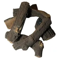 ELEMENTI Brennholz Keramik in Fallholz-Optik,braun,