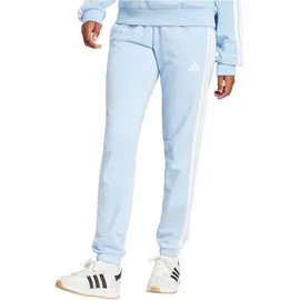 adidas Essentials 3-Streifen French Terry Cuffed Jogginghose glow blue/white XXS