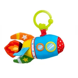 Bali Bazoo Baby Spieluhr Rakete 88748, C-Ring, Einschlafhilfe, Aufzieh-Spieluhr bunt