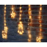 Gartenpirat Lichterkette für die Wand 173 LED Lichterkette Vorhang 45x38x32 cm warmweiß - Weiß