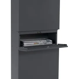 Zelsius Standbriefkasten Anthrazit inkl. Zeitungsfach