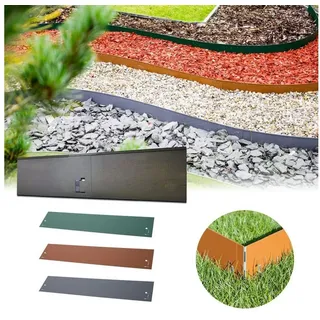 Green-Split Rasenkante Metall 120 x 18,5 cm 1 silber