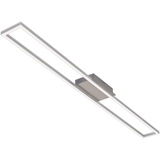 Briloner - LED Deckenlampe dimmbar in Stufen, warmweiße Lichtfarbe, 18 Watt, 1600 Lumen, Lampe, Deckenleuchte, Wohnzimmerlampe, Schlafzimmerlampe, Küchenlampe, 110x12x5 cm, Aluminiumfarbig