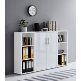 BMG Möbel Büro-Set »Tabor«, besteht aus 1 Schrank und 2 Regalen weiß 1, , 16760718-0 B/H/T: 172,6 cm x 113,6 cm x 33 cm,