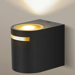 Aigostar LED Außenwandleuchte GU10 IP54 in schwarz, 1 Flammig Kaltweiß für Terrasse, Garage, Flur, Balkon, Veranda
