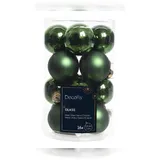 Kaemingk Weihnachtsbaumkugeln Glas 3,5 cm 16 Stück piniengrün