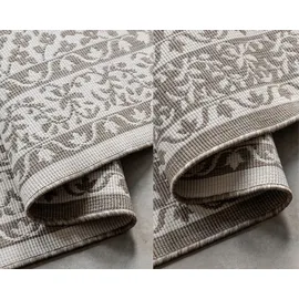 ELLE DECORATION "Meekly Wendeteppich", beige Linen, B:120cm H:5mm L:170cm, Polypropylen, Teppiche, Teppich, Flachgewebe, In-& Outdoor, Modern, beidseitig, Balkon, Wohnzimmer