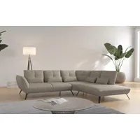 OTTO home Ecksofa OTTO HOME "Mikado L-Form", grau (taupe), B:297cm H:88cm T:245cm, 95% Polyester 5% Polyamid, Sofas, Ecksofa, inkl. Sitztiefenverstellung und Armteilverstellung