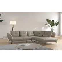 OTTO home Ecksofa OTTO HOME "Mikado L-Form", grau (taupe), B:297cm H:88cm T:245cm, 95% Polyester 5% Polyamid, Sofas, Ecksofa, inkl. Sitztiefenverstellung und Armteilverstellung