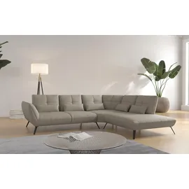 OTTO home Ecksofa OTTO HOME "Mikado L-Form", grau (taupe), B:297cm H:88cm T:245cm, 95% Polyester 5% Polyamid, Sofas, Ecksofa, inkl. Sitztiefenverstellung und Armteilverstellung