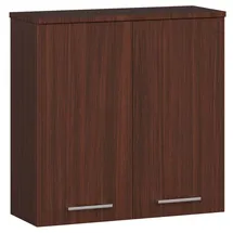 abamihome | Hängender Badezimmerschrank Akord Fin Wenge 60 cm 2 Türen 2 Ebenen B60 x H60 x T22,5 Cm
