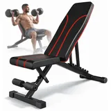 SIAZIH Hantelbank, Verstellbare Fitnessbank, Sechs-in-eins-Hantelbank für Krafttraining,Heavy Duty Strength Training Exercise Bench with 7 Gear Adjustment, Max Load 330LBS