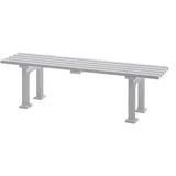 Proregal Gartenbank Kuba 3 Sitzer Weiß HxBxT 42 x 150 x 37 cm Witterungskunststoff & UV Beständiger Kunststoff Parkbank Sitzbank