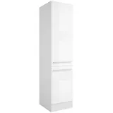 P & B Apothekerschrank, Weiß, Weiß Hochglanz, Holzwerkstoff, 3 Fächer, einzeln stellbar, 50x211 cm, Küchen, Küchenmöbel, Küchenschränke, Apothekerschränke