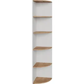 Vicco Eckregal Ecki 40 x 40 x 180,5 cm Weiß/Goldkraft Eiche