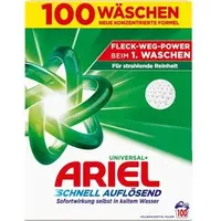 Ariel Waschmittel Universal+, Vollwaschmittel, Pulver, schnell auflösend, 5,03kg Waschladungen 100