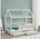90 x 200 cm mit Matratze, Bettkasten, Gitter, Lattenrost & Dach - Bett Weiß