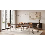 WFL GROUP Elan 160 x 76 x 90 cm ausziehbar Walnuss