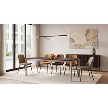 WFL GROUP Elan 160 x 76 x 90 cm ausziehbar Walnuss