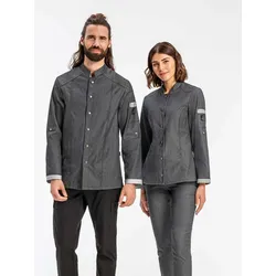 Greiff  Whitney Damen Kochjacke im Bikerstyle in Grau, Gr. XS