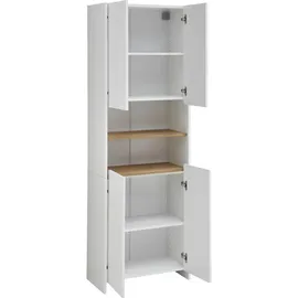 Saphir Quickset 100 Hochschrank 61,6 x 182,8 x 32,2 cm Weiß Holzwerkstoff