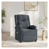 vidaXL Massagesessel mit Liegefunktion Samt 93 x 98 x 93 cm Dunkelgrau elektrisch