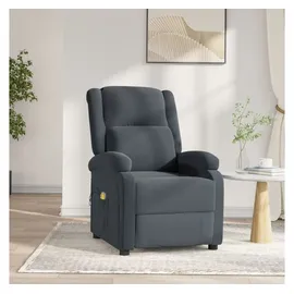 vidaXL Massagesessel mit Liegefunktion Samt 93 x 98 x 93 cm Dunkelgrau elektrisch