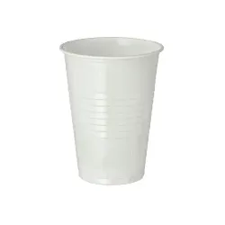 Papstar Automatenbecher Trinkbecher, 0,18 Liter, weiß, Praktischer Getränkebecher aus Polystyrol, 1 Packung = 100 Stück