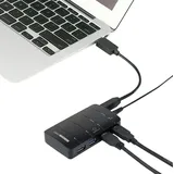 Renkforce 4 Port USB 3.2 Gen 1-Hub (USB 3.0) mit Status-LEDs Schwarz