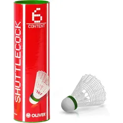OLIVER Nylon Federbälle - 6er Rolle weiß/grün weiß|grün NO SIZE