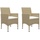 vidaXL Bistroset 3-tlg. Tisch 41,5 x 41,5 cm beige