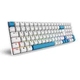 Sharkoon SKILLER SGK50 S2 PBT, weiß, LEDs RGB, hot-swap, Gateron G Pro 3.0 YELLOW, USB, DE (4044951040865)