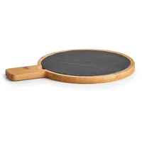 Zeller Schneide-/Servierbrett Bambus 1 29,5 x 22 x 1,5 cm Natur/Anthrazit