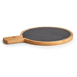 Zeller Schneide-/Servierbrett Bambus 1 29,5 x 22 x 1,5 cm Natur/Anthrazit