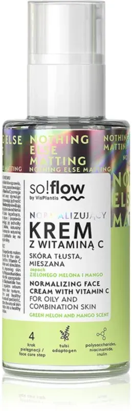 so!flow Normalizing Face Cream With Vitamin C Creme zum Normalisieren von fettiger Haut mit Vitamin C 50 ml
