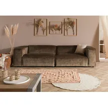 MASSIVMOEBEL24.DE Sofa 3-Sitzer 286x103x69 Cord taupe VALENCIA