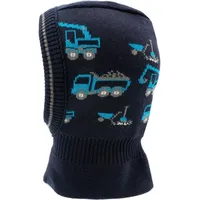 Maximo Mini Boy's Schlupfmütze Baufahrzeuge blau Gr 47-49 cm