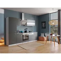Respekta Küchenzeile KB280WGCGKE178 (Breite: 280 cm Grau