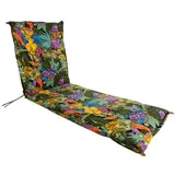 Spetebo Sonnenliegen Polsterauflage 195 x 60 cm - Amazonas - Universal Kissen für Gartenliegen - Liegestuhl Auflage Deckchair Liegekissen Liegenauflage mit bunten tropischen Blumen