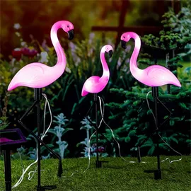 Hi Solarleuchte Kunststoff 9,0 cm 3er Set pink