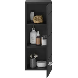 Home Affaire Hängeschrank Malmö, Breite 30 cm, 1 Tür (Türanschlag wechselbar), 2 Einlegeböden in verschiedenen Farben erhältlich, Badmöbel, Badschrank, Schrank, Bad schwarz