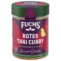 Fuchs Gourmet Selection Asien – Rotes Thai Curry Gewürzmischung, nachfüllbarer Gewürz Mix, ideal zum Verfeinern von Fleisch Curries oder vegetarischen Gemüse-Varianten, vegan, 60 g