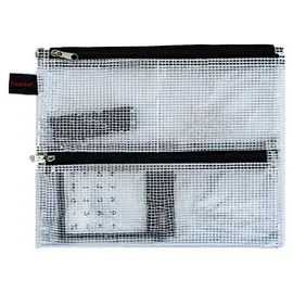 FolderSys Reißverschlussbeutel transparent/schwarz 0,15 mm, 1 St.