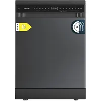 Cecotec Freistehender Geschirrspüler 60 cm Bolero Aguazero 6205 Dark. 13 Maßgedecke, 12 Programme, Energieeffizienzklasse D, Inverter Plus Duo Motor, Super Trocken, Halbe Beladung, Leises Waschen