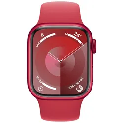 Apple Watch Series 9 (GPS + Cellular) 41mm Aluminiumgehäuse rot, Sportband rot S/M