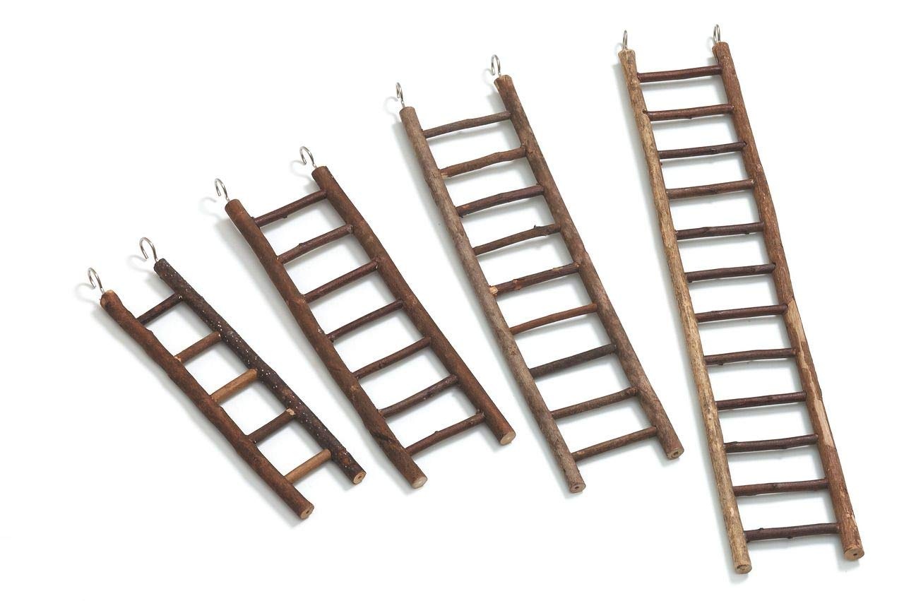 Karlie Leitern, Vogelspielzeug, 7 Stufen, Holz, Natur, 31x9 cm