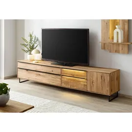 MASSIVMOEBEL24.DE Wien Lowboard 235 cm x 52 cm x 43 cm Beige Holz, Massivholz