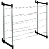 Gravidus Weinregal 30 Flaschen 30 x 30 x 90 cm Silber